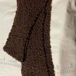 Cozy Brown Textured Scarf